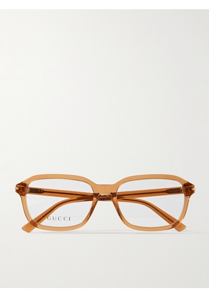 Gucci - Square-Frame Recycled-Acetate Optical Glasses - Men - Brown