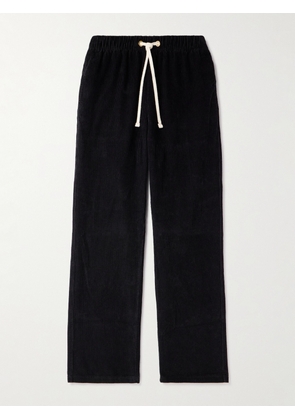 Les Tien - Straight-Leg Cotton-Corduroy Drawstring Trousers - Men - Black - S