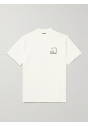 Carhartt WIP - Groundworks Logo-Print Cotton-Jersey T-Shirt - Men - White - XS