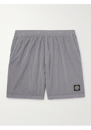 Stone Island - Straight-Leg Mid-Length Logo-Appliquéd Nylon Metal Swim Shorts - Men - Gray - S