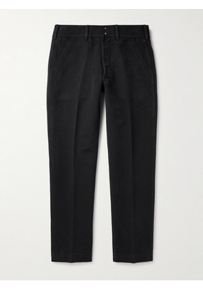 TOM FORD - Straight-Leg Cotton-Twill Trousers - Men - Black - UK/US 30