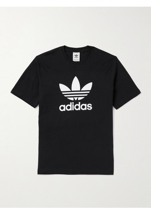 adidas Originals - Logo-Print Cotton-Jersey T-Shirt - Men - Black - XS