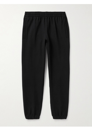 adidas Originals - Tapered Logo-Embroidered Organic Cotton-Jersey Sweatpants - Men - Black - XS