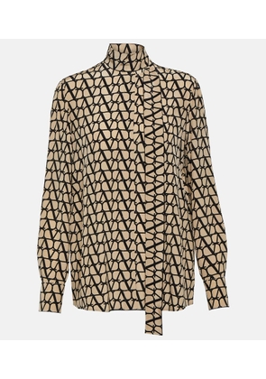 Valentino Toile Iconographe silk crêpe de chine blouse
