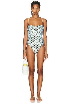Agua by Agua Bendita Cer?mica One Piece Swimsuit in Blue - Baby Blue. Size XS (also in ).