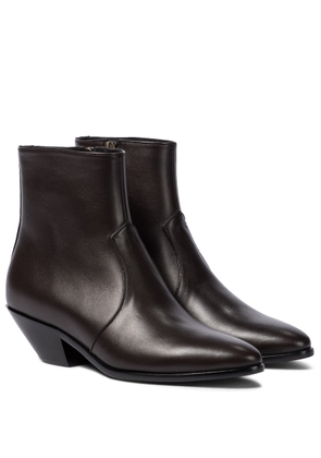 Saint Laurent West 45 leather ankle boots