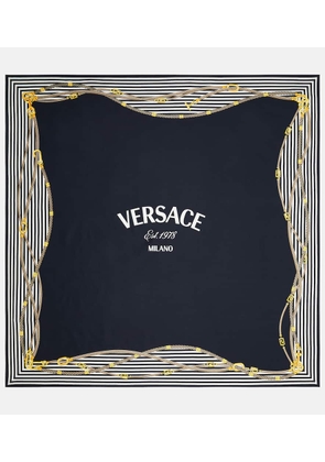 Versace Greca Nautical printed silk twill scarf