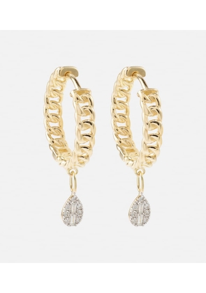 Stone and Strand 10kt gold earrings with diamonds
