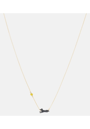 Aliita Perrito Pelota 9kt gold pendant necklace