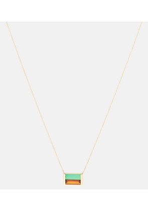 Aliita Bi Maxi 9kt gold necklace with chrysoprase and citrine