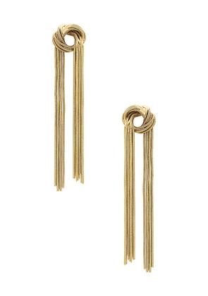 DANNIJO Yoni Earrings in Metallic Gold.