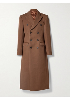 WARDROBE.NYC - Double-breasted Wool-twill Coat - Brown - x small,small,medium,large,x large