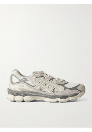 Asics - Gel-nyc Leather And Suede-trimmed Mesh Sneakers - Gray - UK 3,UK 3.5,UK 4,UK 4.5,UK 5,UK 5.5,UK 6,UK 6.5,UK 7,UK 7.5,UK 8,UK 8.5,UK 9,UK 9.5