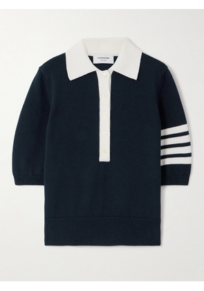 Thom Browne - Hector Striped Intarsia Cotton Polo Shirt - Blue - IT36,IT38,IT40,IT42,IT44,IT46,IT48