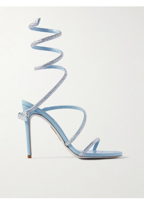 René Caovilla - Cleo Crystal-embellished Satin Sandals - Blue - IT35,IT36,IT37,IT38,IT39,IT40,IT41