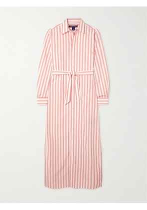Ralph Lauren Collection - Ysabella Striped Cotton-poplin Maxi Shirt Dress - Pink - US0,US2,US4,US6,US8,US10,US12