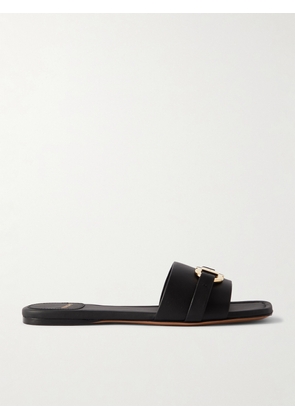 Ferragamo - Leah Embellished Leather Sandals - Black - US5,US5.5,US6,US6.5,US7,US7.5,US8,US8.5,US9,US9.5,US10,US11