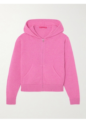 The Elder Statesman - Cropped Cashmere Hoodie - Pink - x small,small,medium,large