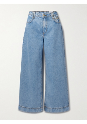 Aje - + Net Sustain + Outland Denim Mid-rise Wide-leg Jeans - Blue - UK 4,UK 6,UK 8,UK 10,UK 12,UK 14,UK 16