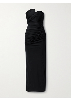 Christopher Esber - Encompassed Strapless Ruched Jersey Maxi Dress - Black - UK 6,UK 8,UK 10,UK 12,UK 14