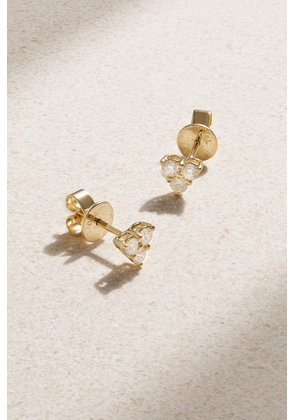 Anita Ko - Small Trillion 18-karat Gold Diamond Earrings - One size