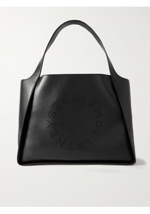 Stella McCartney - Medium Perforated Vegetarian Leather Tote - Black - One size