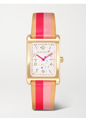laCalifornienne - + The Dial Artist Daybreak 24mm Gold-plated And Leather Watch - Pink - One size