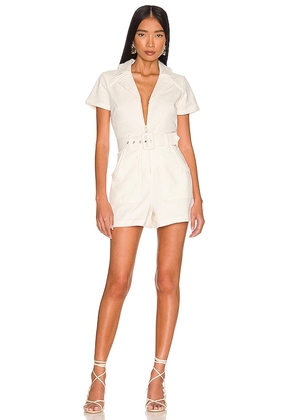 Show Me Your Mumu Outlaw Romper in White. Size L, M, S, XL.