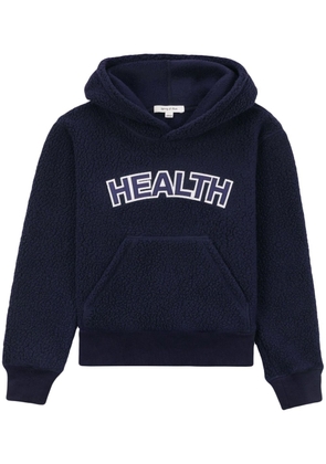 Sporty & Rich embroidered fleece hoodie - Blue