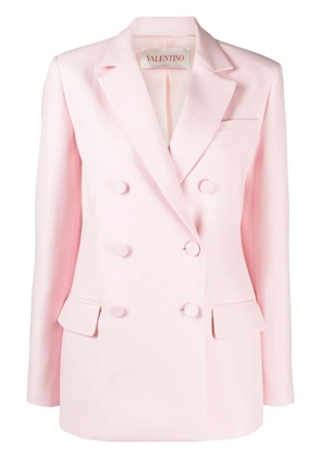 Valentino Garavani double-breasted crepe blazer - Pink