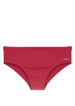 Osklen logo-print swimming trunks - Red