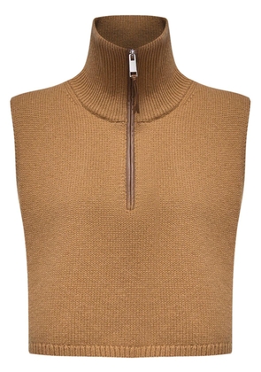 12 STOREEZ wool-cashmere high-neck collar - Brown