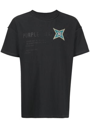 Purple Brand Relic graphic-print T-shirt - Black