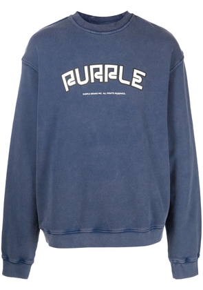 Purple Brand Legacy logo-print sweartshirt - Blue