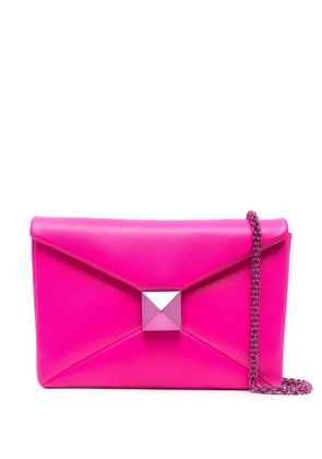 Valentino Garavani Maxi Stud leather clutch bag - Pink