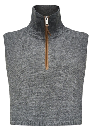 12 STOREEZ wool-cashmere high-neck collar - Grey