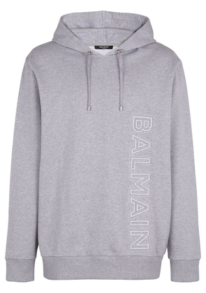Balmain logo-print detail hoodie - Grey