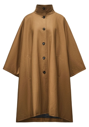 12 STOREEZ padded cotton poncho coat - Brown