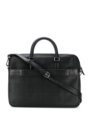 Zegna woven briefcase - Black