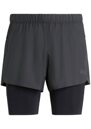 Zegna UseTheExisting layered shorts - Black