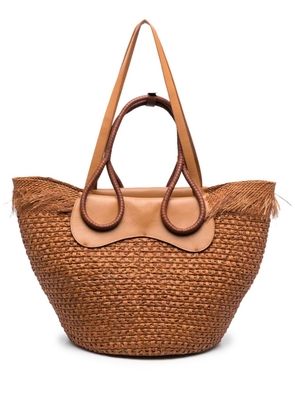 Johanna Ortiz Cordillera Real beach bag - Brown