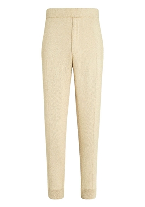Zegna silk-cashmere knitted track pants - Neutrals