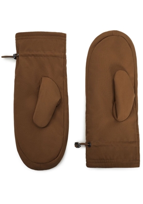 12 STOREEZ drawstring-fastening padded mittens - Brown