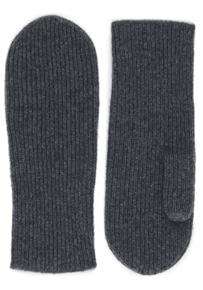 12 STOREEZ ribbed cashmere mittens - Grey