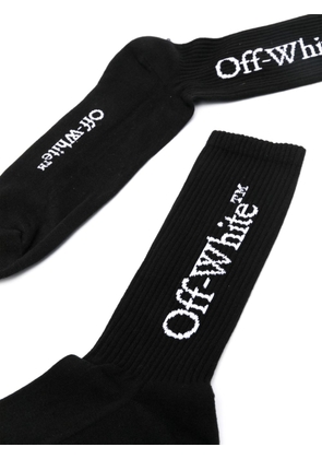 Off-White intarsia-logo socks - Black