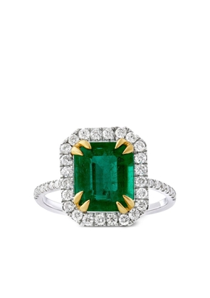 House of Meraki 18kt white gold Allira emerald and diamond ring - Silver