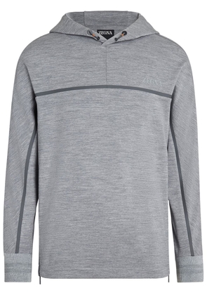 Zegna Techmerino™ wool hoodie - Grey
