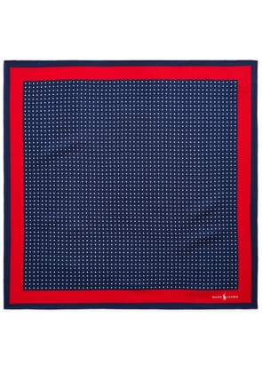 Polo Ralph Lauren polka dot-print square-shape scarf - Blue