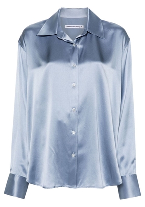 Alexander Wang button-up silk shirt - Blue