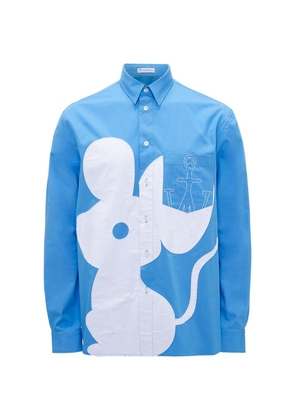 JW Anderson Cotton Mouse-Appliqué Shirt